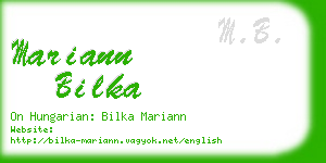 mariann bilka business card